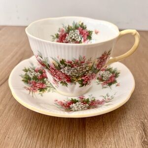 1970s Royal Albert Hawthorn Blossom Time Series Teacup Cup & Saucer Vintage Mint